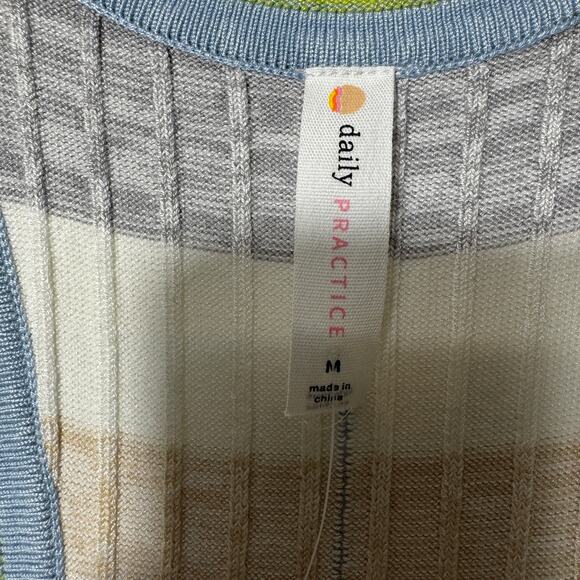 NWT Anthropologie Daily Practice Tuvalu Stripe Rib Knit Racerback Dress - Picture 4 of 6